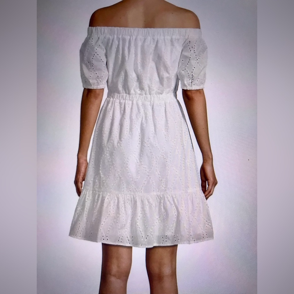NWOT Michael Kors 🤍 Off Shoulder Eyelet Dress